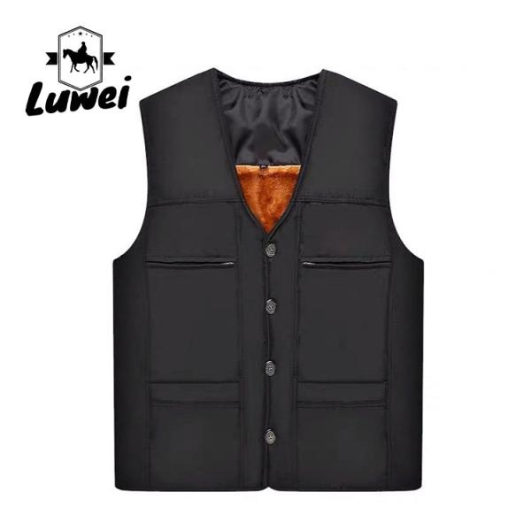 Buy cheap Winter China Oem Chest Bag Cargo Street Wear Warm Utility V-neck Waistcoat Knit Fitness Top Fishing Vest for Men from wholesalers