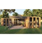 Wooden Container House EU Best Design Wood Grain Glass 20ft 40ft Prefab Home