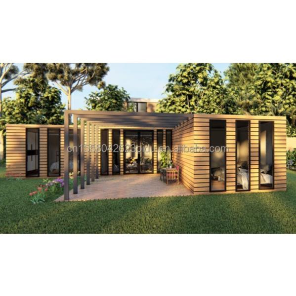 Wooden Container House EU Best Design Wood Grain Glass 20ft 40ft Prefab Home