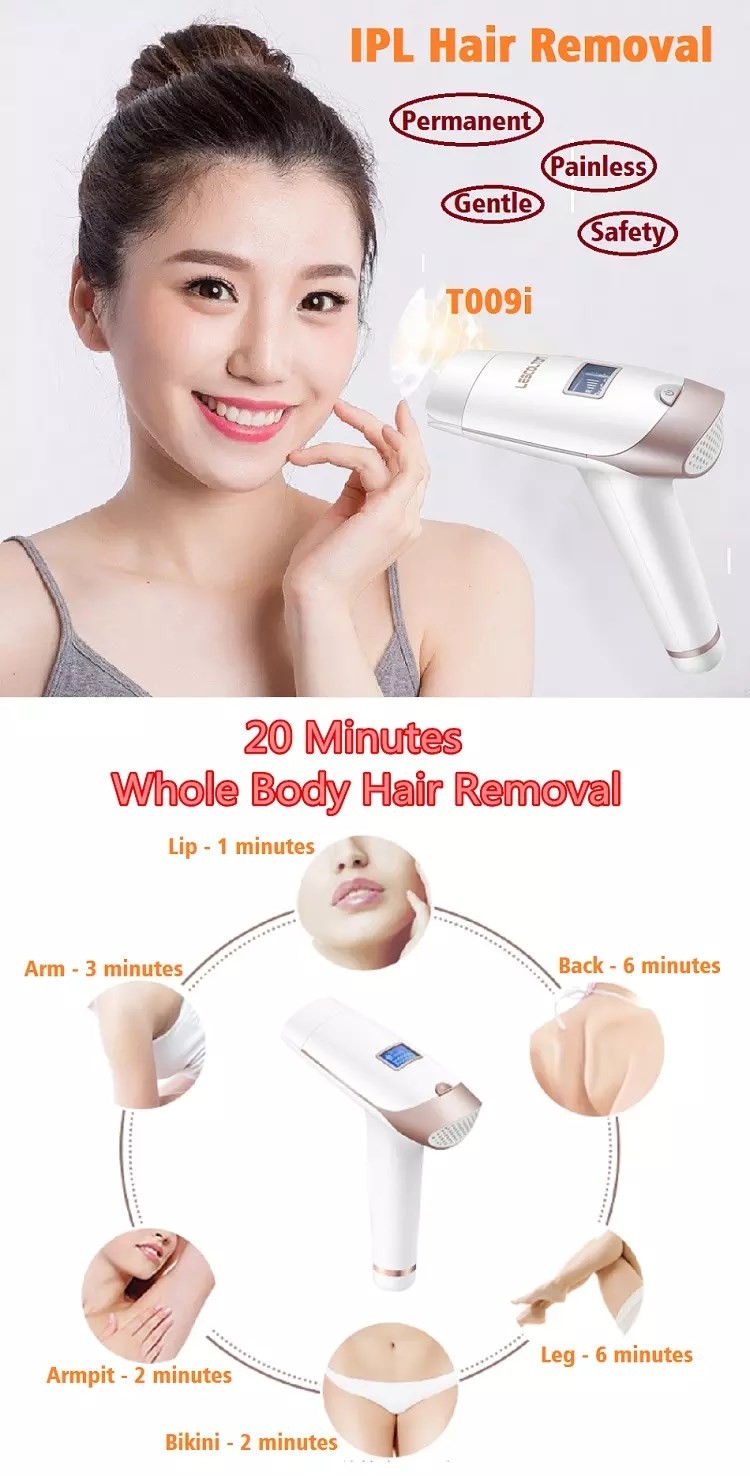 Pulse Rate 3.5 Sec 300000 Flash IPL Laser Hair Epilator