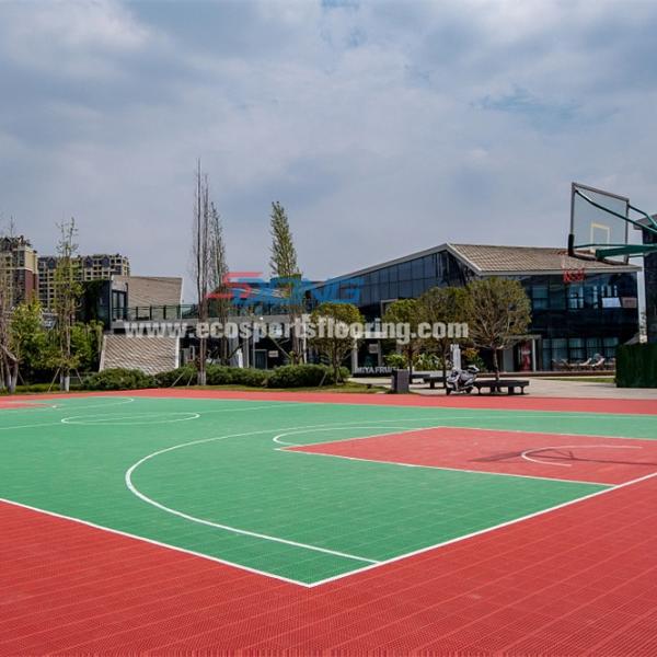 Quality Wear Resistant Outdoor Sports Surfaces Fireproof PP Interlocking Suspension Floor for sale