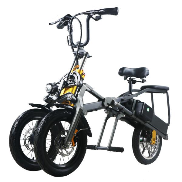 Buy cheap Lightweight Electric Powered Tricycle 14 Inch Aluminium Alloy Frame from wholesalers