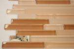 Pink Resin Pearl Stacked Shell Mosaic Tile Strip Shaped Balcony Application