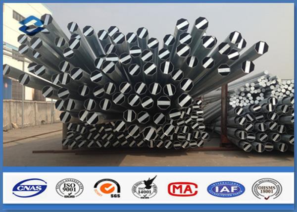 Buy cheap Metal Electric Steel power distribution pole , galvanized metal posts 25 years Warrantly from wholesalers