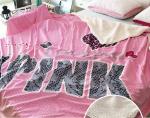 Sherpa Screen Printed Blanket , Double Sided Flannel Blanket 100% Polyester