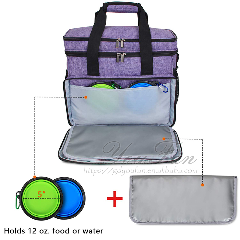 Double Layer Pet Carrier Bag Large Capacity Pet Supplies Organizer