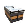 Buy cheap Wooden And Steel Automatic Cashier Checkout Counter / Supermarket Checkout Counter With Conveyor Belt from wholesalers