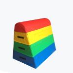 Sponge Colorful Indoor Soft Play Toys Amusement Park Trapezoid Vaulting Box