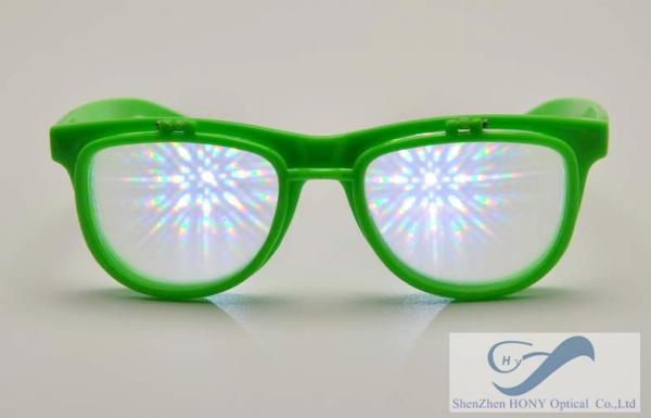 Buy cheap Kids Colored 3D Fireworks Glasses , Double Diffraction Glasses from wholesalers