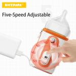 Lightweight Insulated Bottle Warmer LCD Screen USB Charging For Hegen Bottle
