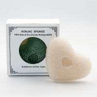 Buy cheap Beige Natural Konjac Facial Cleansing Sponge Eco Friendly Heart Bath Sponge product