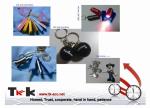 Novelty Personalized Promotional Gifts Imprinted Logo PVC Keychain With LED