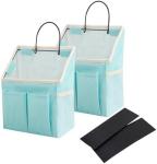 2 Pack Wall Hanging Bag Organizer Basket with Pockets for Bathroom Bedroom