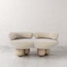 Buy cheap Fabric Leisure Chair Flannel Solid Wood Special-Shaped Single Sofa Love Seat from wholesalers