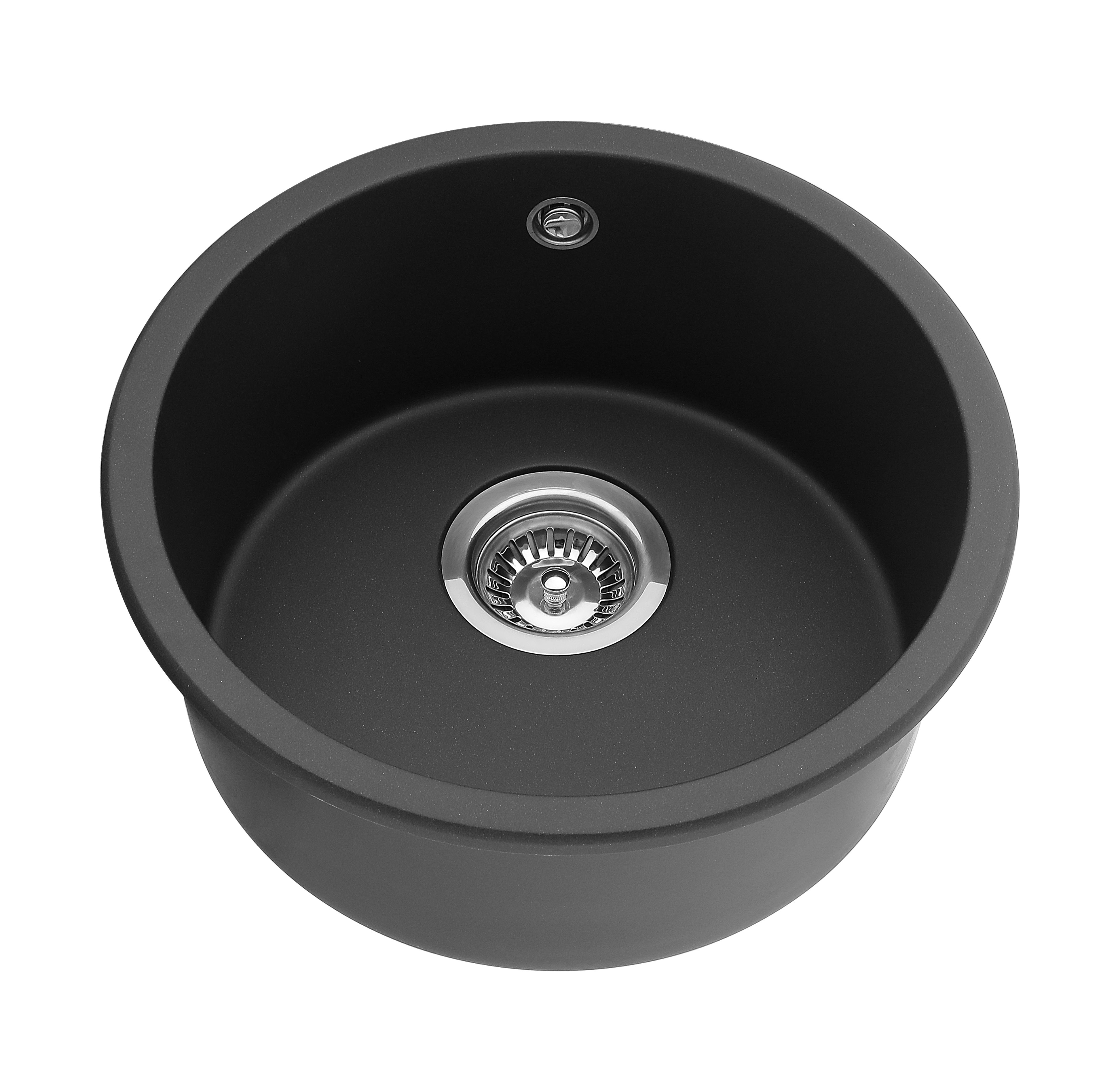 round shape composite granite stone under mount sink with custom size