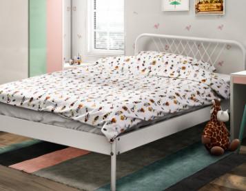 Quality Bedroom Single Metal Bed Frame , Dormitory Cold Rolled Steel Frame Easy Assembly for sale