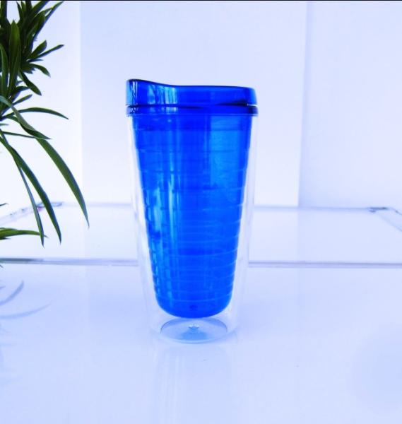 Buy cheap 450ml double wall tumbler with straw from wholesalers