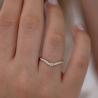 Buy cheap 925 Sterling Silver Curved Diamond CZ Engagement Ring Stack Wedding Band from wholesalers