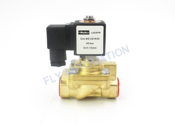 Buy cheap 321H35 Parker Pneumatic Solenoid Valve 2 Way 24VDC Brass Normally Closed 1/2" General Purpose from wholesalers