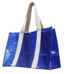PVC Reusable Transparent Fabric Carrier Bags water proof for shopping