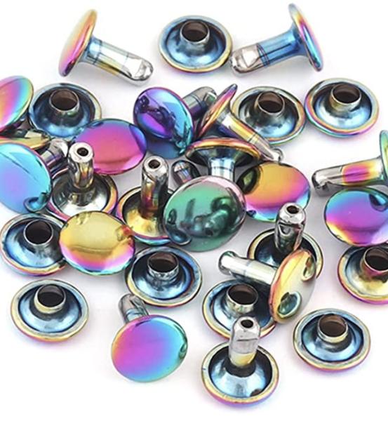 Buy cheap Tubular Rainbow Decorative Studs And Rivets Multicolour No Nickel For Leather from wholesalers