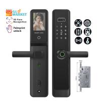 Buy cheap Glomarket Tuya Wifi Smart Lock Aluminum Wooden Door Face Recognition Palmprint product
