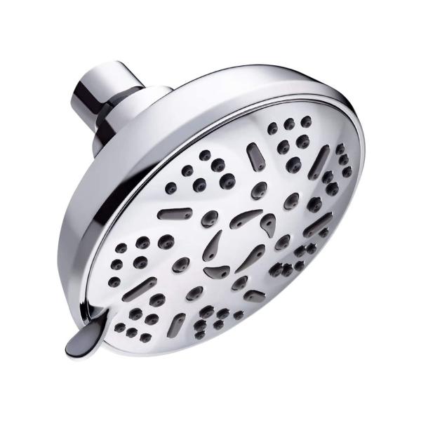 Buy cheap 9 Spray 4.5 Inch Single Wall Mounted Shower Head Adjustable Ball Joint from wholesalers
