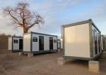Flat Roof Leisure Modern Container House With Internal Water Draining Design