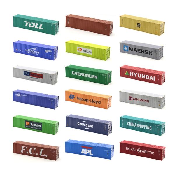 Buy cheap 40gp 1:87 HO scale railway shipping sea container for model train railroad landscape layout from wholesalers
