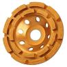 Buy cheap 4.5 Inch Double Row Diamond Cup Grinding Wheel Gold for Angle Grinder Polishing and Cleaning Stone/Cement/Marble/Rock from wholesalers