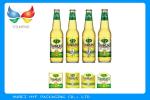 China Smooth Surface Vacuum Metallized Paper Blank Beer Bottle Labels 69 Gsm