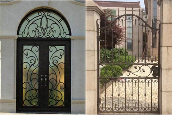 Buy cheap Professional Wrought Iron Security Gates Black Powder Coating Surface Treatment from wholesalers