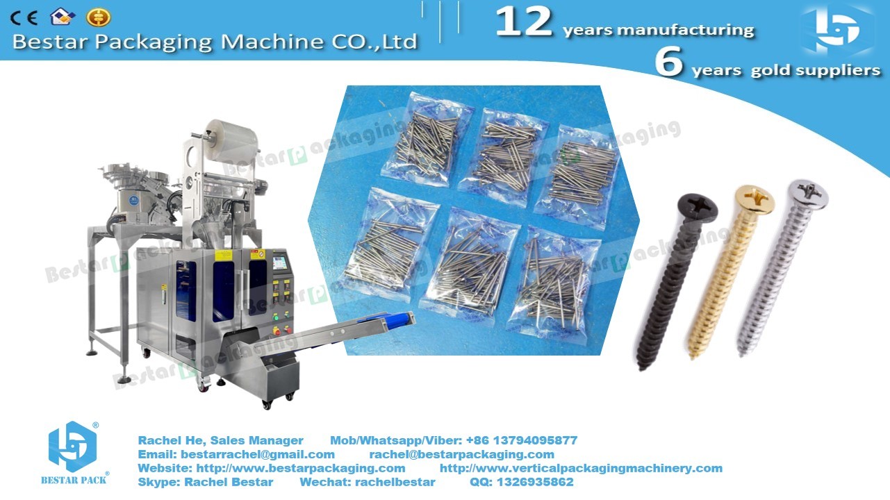Automatic counting packing machine three vibrations for hardware screws with checkweigher