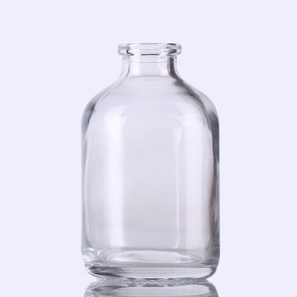 Buy cheap 50ml A Clear Molded Glass Vial USP Type II With 20mm Neck from wholesalers