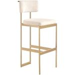 Modern brushed brass gold stainless steel frame bar stool high counter bar chair
