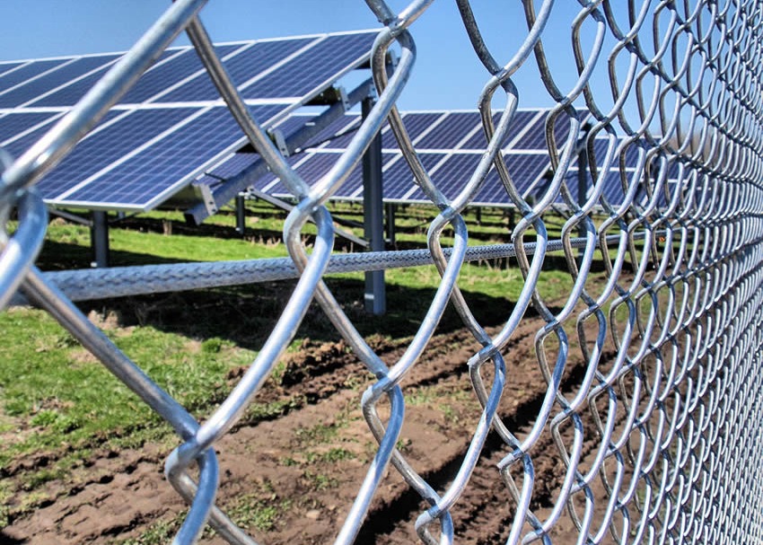 40x40mm Zinc Coated Chain Link Fence , 1.8mm Diameter Diamond Wire Mesh Fencing