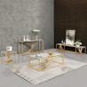 Buy cheap Tempered Glass 150x45x85cm SS Console Table French Style Gold Metal Legs from wholesalers