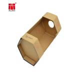 FSC Kraft Paper Wine Bottle Gift Boxes Collapsible CMYK Color