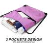 Buy cheap 210D Nylon Foldable Sports Gym Drawstring Tote Bag pack Sack W Zipper Side Pocket For Men Women Pink from wholesalers