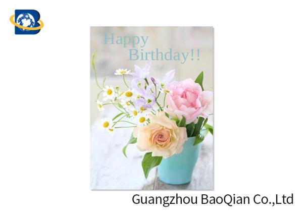 Buy cheap Flower / Beauiful Girl Pattern Animation Business Cards Attracted Eyes Birthday Card from wholesalers