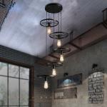 Black Loft Style industrial pendant lights for Bar Kitchen Coffee Shop