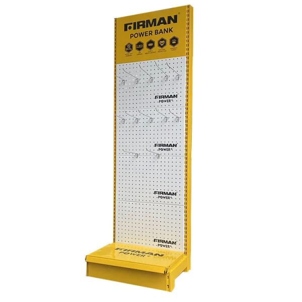 Factory Custom Size Color logo layer light duty shelves for supermarket yellow