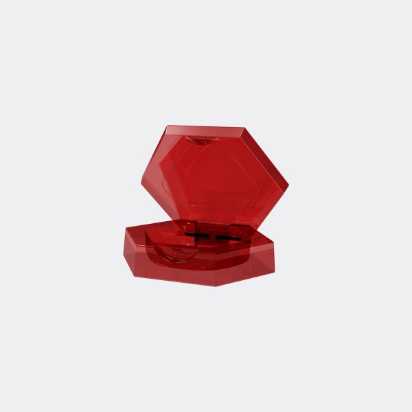 Buy cheap GC705 PETG Compact Solid Powder Case Red Color from wholesalers