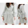 Buy cheap Professional clothing factory custom women v neck flared cuffs plus size dress from wholesalers