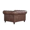 Buy cheap Chesterfield High Back Leather Armchair Dark Tan Brown Color Soft Sponge from wholesalers