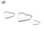 RK Bakeware China Foodservice NSF Heart Shape Cake Baking Mold , Stainless Steel
