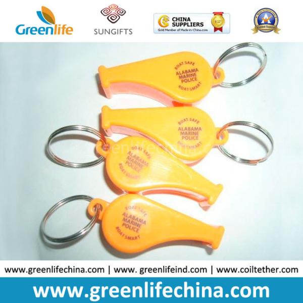 Buy cheap Promotional Custom Outdoor Plastic Whistle Gifts W/Key Ring Connected from wholesalers