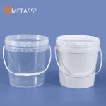 Customrized Logo 3L Transparent White Small Gallon PP Paint Bucket Food Grade