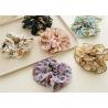 Buy cheap Japan Korea chiffon floral lockrand edge scrunchies headdress ins pleated fabric hair accessories from wholesalers