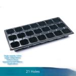 21 Hole Black Microgreen Growing Trays PET Plastic For Planting Vegetable